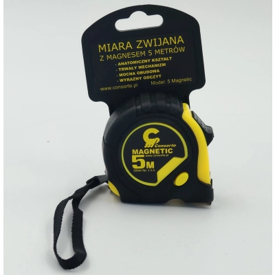 Miarka Taśmowa, Metrówka zwijana z magnesem MAG-TOP MAGNETIC - 5 mb